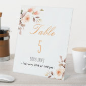 Rose Blütenrosa Brautparty Sockelschild (In Situ)