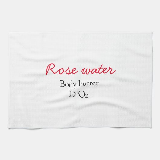 Rose body butter add your text name custom weight geschirrtuch (Horizontal)