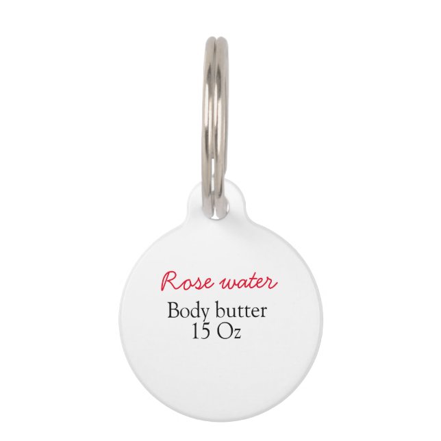 Rose body butter add your text name custom weight  haustiermarke (Vorderseite)