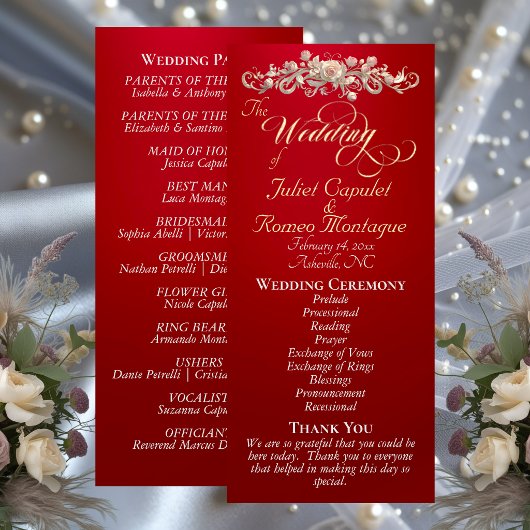 Rose Bogen - Rote Hochzeit Programm