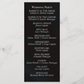 Rose Bogen - Schwarze Hochzeit Programm (Rückseite)
