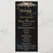 Rose Bogen - Schwarze Hochzeit Programm (Vorderseite)
