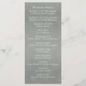 Rose Bogen - Weise Hochzeit Programm (Rückseite)