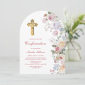 Rose-Bogenbestätigung Einladung (Stehend Vorderseite)