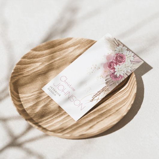 Rose Boho Bohemisch Chic Visitenkarte