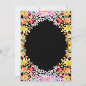 Rose Boho Botanisches Brautparty Einladung (Rückseite)