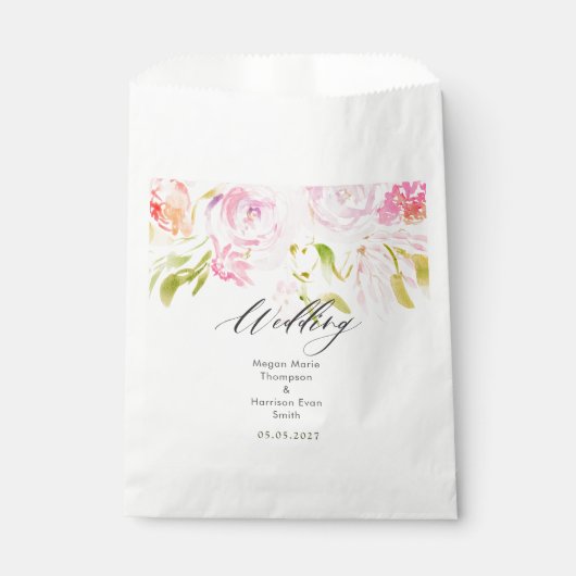 Rose Boho Bouquet Geschenktütchen (Vorderseite)