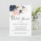 Rose Boho Brautparty Einladung (Stehend Vorderseite)