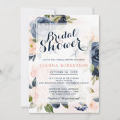 Rose Boho Brautparty Einladung (Vorderseite)