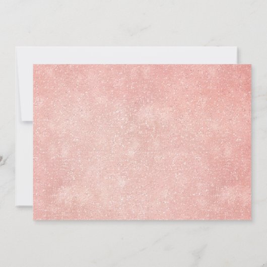 Rose Boho Brautparty Einladung (Rückseite)