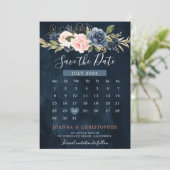 Rose Boho Calendar Rose Save The Date (Stehend Vorderseite)