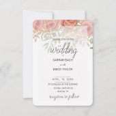 Rose Boho Orange Light and Blush Einladung (Vorderseite)