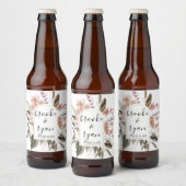 Rose Boho Wedding Beer Flasche Etikett (Flaschen)