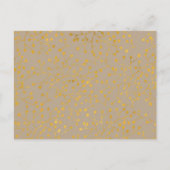 Rose Boho Wedge Gold Ankündigungspostkarte (Rückseite)