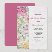 Rose Border Birthday Party Einladungen (Vorne/Hinten)