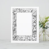 Rose Border Stationery (Stehend Vorderseite)