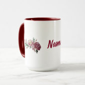 Rose Bordo Red Name Combo Tasse (Vorderseite Links)