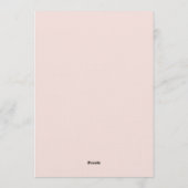 Rose Botanical Enchantment Wedding Einladung (Rückseite)