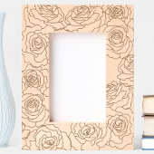 Rose Botanisch-florale Geätzte Rahmen