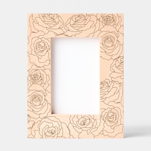 Rose Botanisch-florale Geätzte Rahmen (Vorderseite)