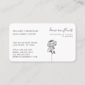 Rose Botanische Blush Navy mit modernem Chic Visitenkarte (Vorderseite)