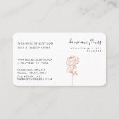 Rose Botanischer Rosa Rosa Visitenkarte (Vorderseite)