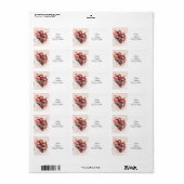 Rose Bouquet Adressaufkleber (Vorne)