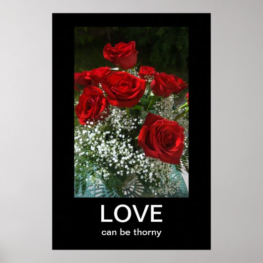 Rose Bouquet Anti-Valentine Demotivationspopster Poster (Vorne)