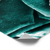 Rose Bouquet auf Türkis Poster (Ecke)