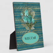 Rose Bouquet Begrüßungstablett Fotoplatte (Seite)