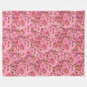 Rose Bouquet Blume Explosion Fleecedecke (Vorderseite (Horizontal))