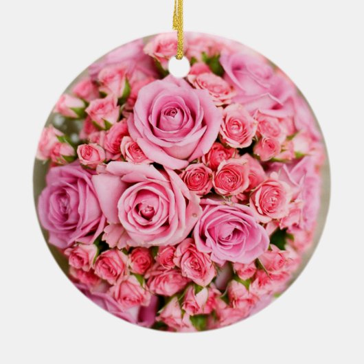 Rose Bouquet Blume Keramik Ornament (Hinten)