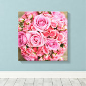 Rose Bouquet Blume Leinwanddruck (Insitu (Holzboden))