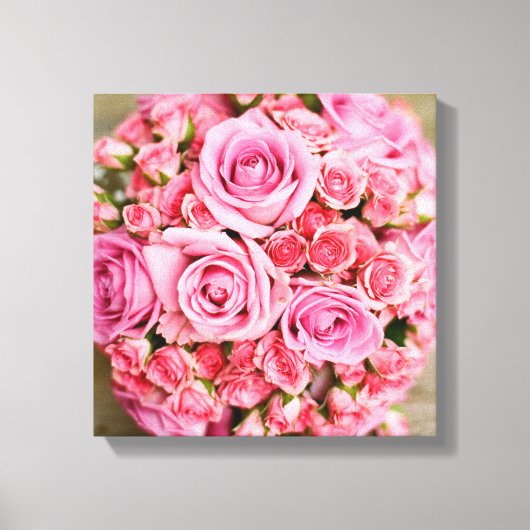 Rose Bouquet Blume Leinwanddruck (Vorderseite)