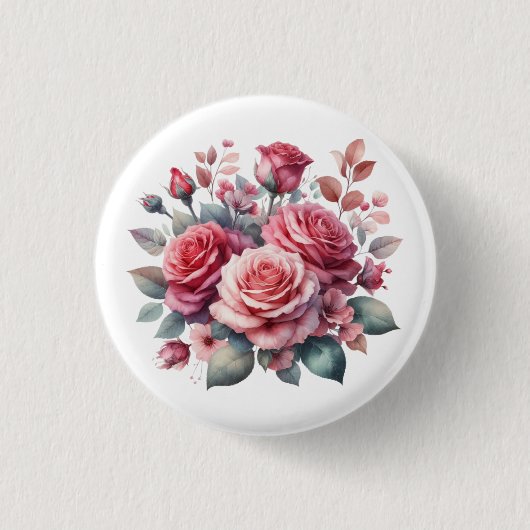 Rose Bouquet Blumendesign-62101 Button (Vorderseite)