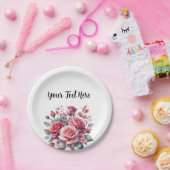 Rose Bouquet Blumendesign-62101 Pappteller (Party)