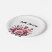 Rose Bouquet Blumendesign-62101 Pappteller (Schrägansicht)
