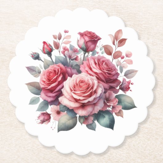 Rose Bouquet Blumendesign-62101 Untersetzer (Vorderseite)
