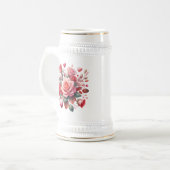 Rose Bouquet Blumendesign-62103 Bierglas (Vorderseite Links)