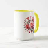 Rose Bouquet Blumendesign-62103 Tasse (VorderseiteRechts)