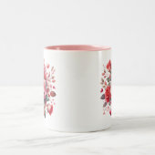 Rose Bouquet Blumendesign-62103 Zweifarbige Tasse (Mittel)