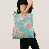 Rose Bouquet Design Nahtloses Muster mit weißer Ba Tasche (Von Nahem)