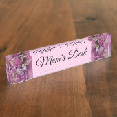 Rose Bouquet Desk Namplate Namensplakette (Seite)