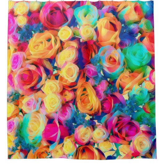 Rose Bouquet Duschvorhang (Vorderseite)