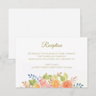 Rose Bouquet Empfang Card Einladung