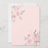 Rose Bouquet| Fett Ampersand Hochzeitsreise Einladung (Rückseite)