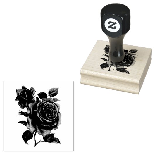 Rose Bouquet Floral Gummistempel (Stempel)