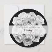 Rose Bouquet Future Sister of Law Bridesmaid Card Einladung (Vorderseite)