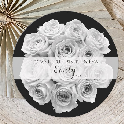 Rose Bouquet Future Sister of Law Bridesmaid Card Einladung