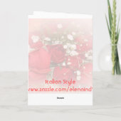 Rose Bouquet Geburtstagskarte Karte (Rückseite)